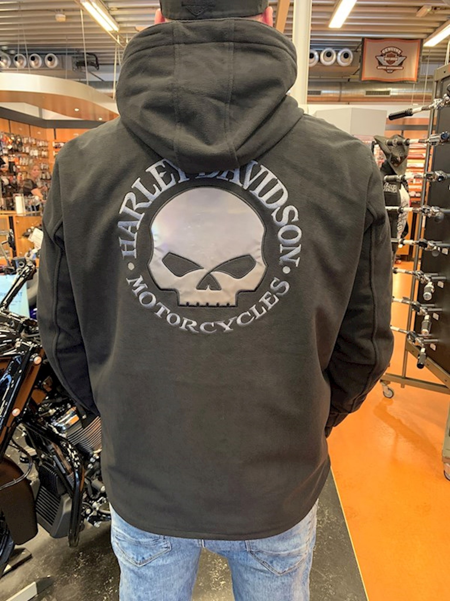 Men's skull outlet windproof fleece jacket