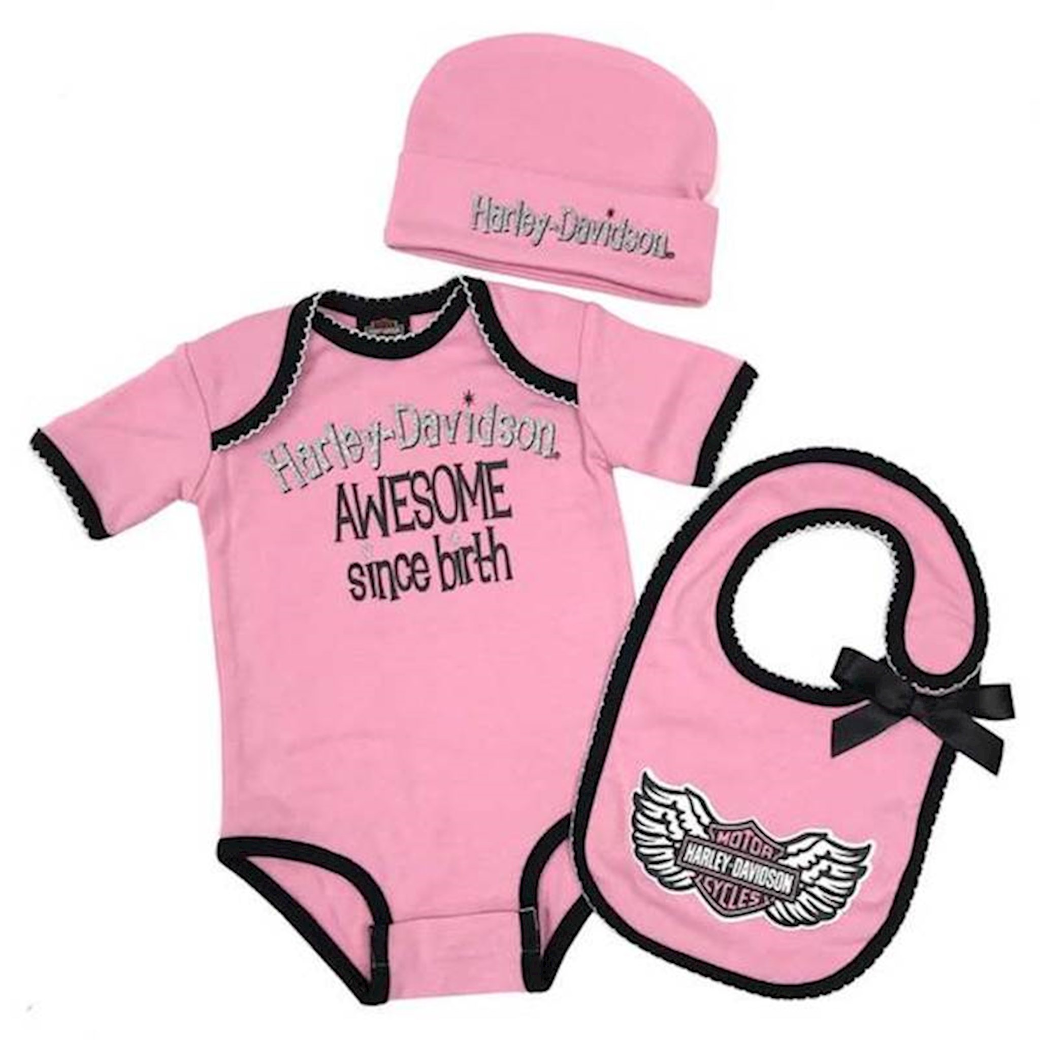 2511917 24M Harley Davidson Baby Girls Glitter Newborn Set Motor Saloon Harley Davidson dealer