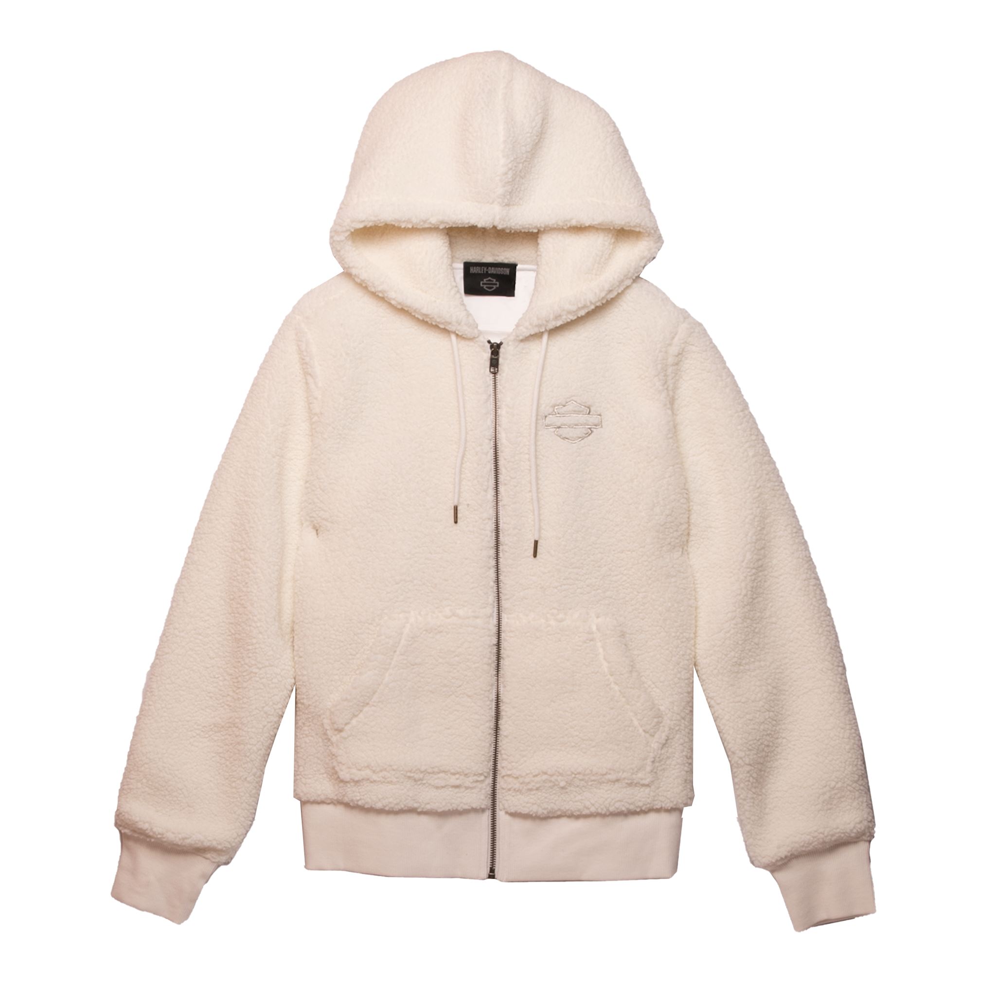 Harley Davidson Women's Enchanted Sherpa White Hoodie - Size XL