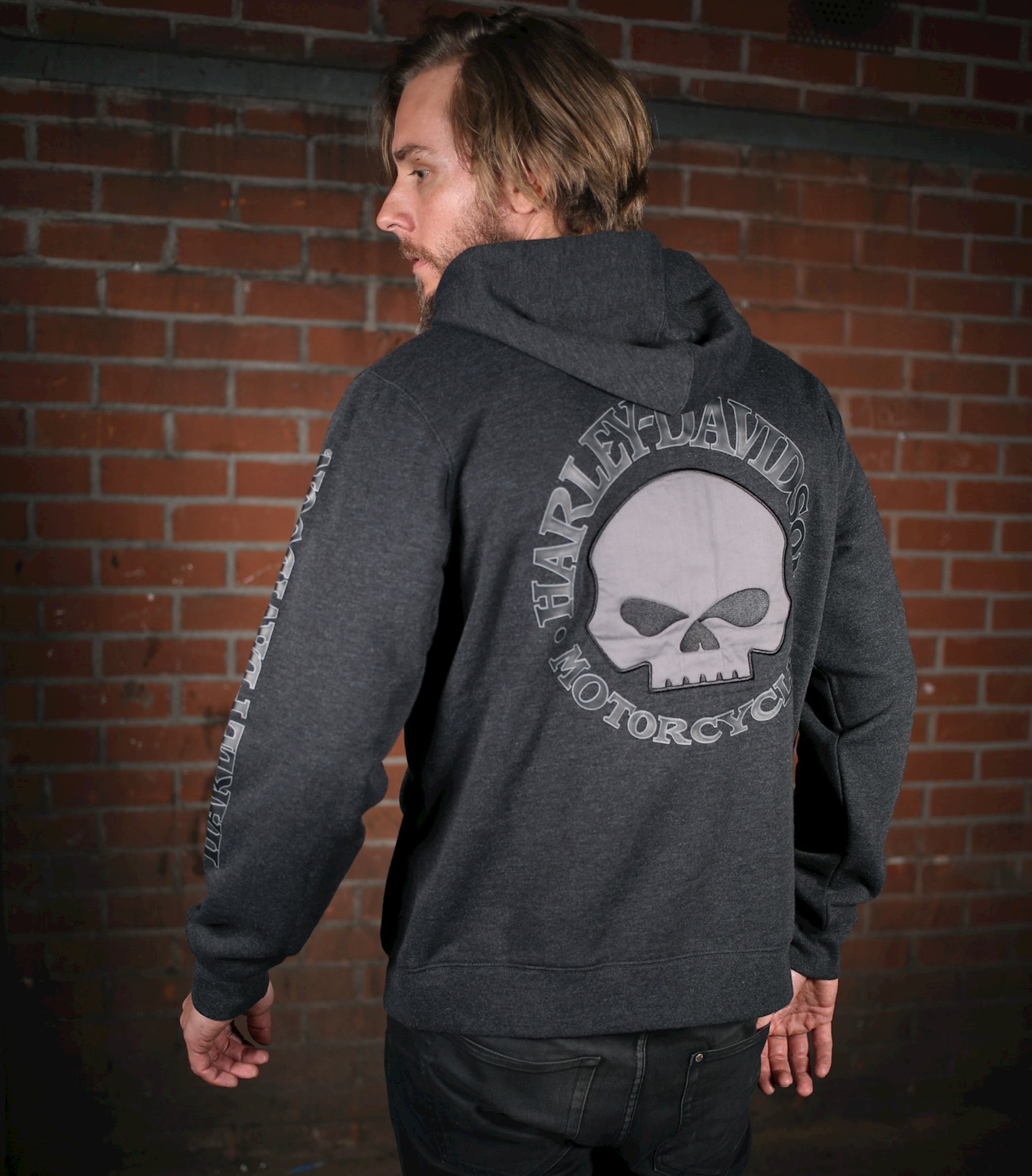 Harley skull clearance hoodie