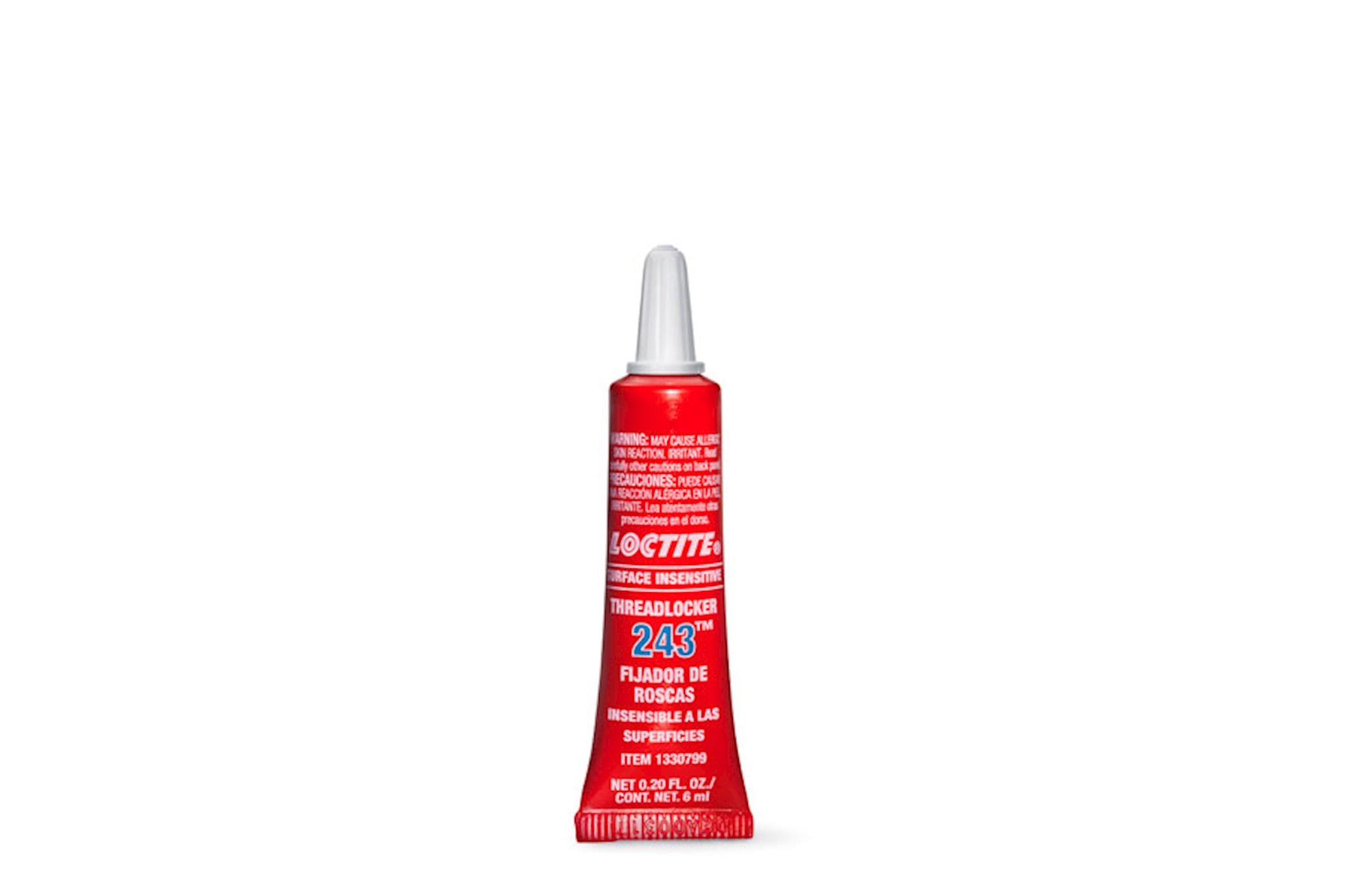 Loctite 243 Threadlocker, Blue Medium Strength, 6 ml Tube, 1330799 