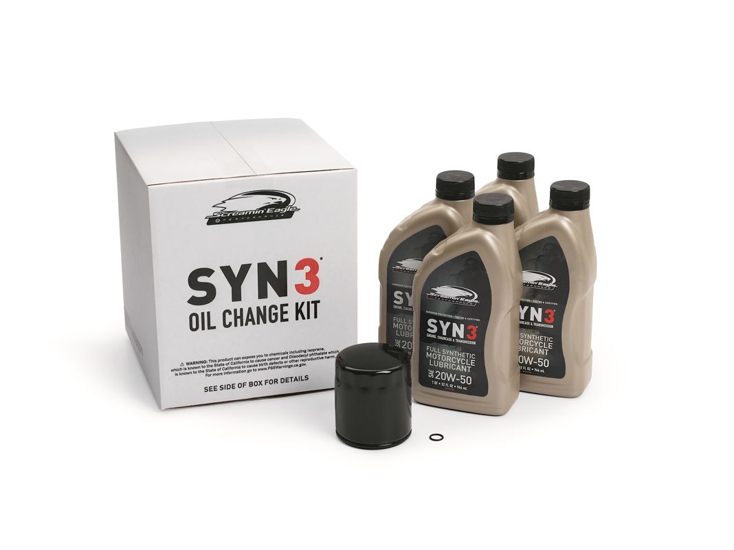 62600083 - Oil Change Kits - Syn3® – Sae 20W50 - 4 Quarts + Black Oil  Filter ￫ Motor Saloon (Harley-Davidson Dealer)